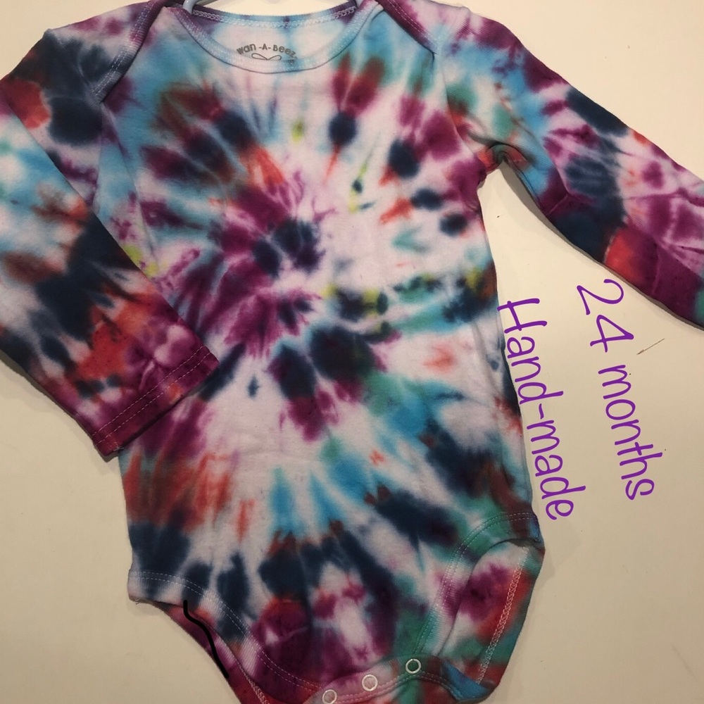 ☮️ Hand-Made;Tie-Dye Onesie for Baby (1 of a kind)